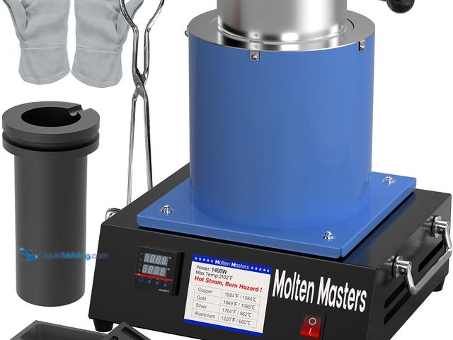 Lot 49-5546281 - MMasters Complete 3KG Electric Melting Furnace Kit – Smelting Set with Graphite Crucible, Ingot Mold...
