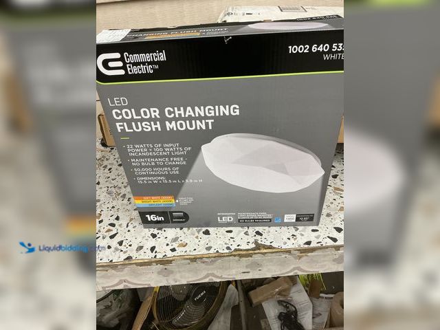 Lot 49-5476314 - Commercial Electric 16in Diamond Shape Entryway LED Flush Mount Ceiling Light Unused