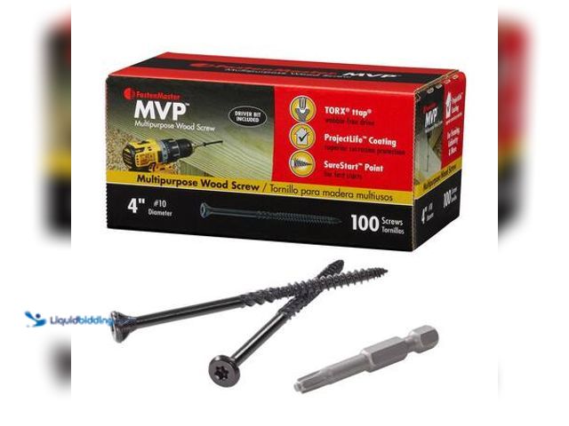 Lot 49-5541904 - QTY 2-FastenMaster #10 x 4 in. Torx TTAP Drive Suresink Flat Head MVP Multipurpose Wood Screw (100 P...