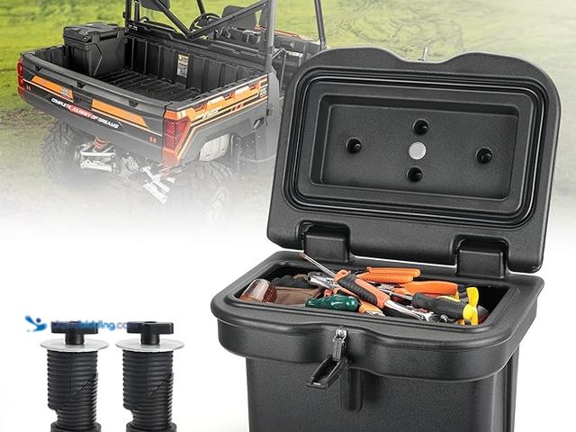 Lot 49-3600292 - KEMIMOTO UPGRADED Anti-Theft Bed Storage Box 5.5GAL Compatible with Polaris Ranger 1000 XP 900 800 7...