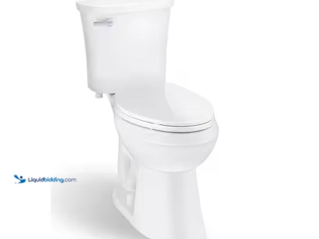 Lot 49-1566756 - Glacier Bay Power Flush 12 inch Rough In Two-Piece 1.28 GPF Single Flush Elongated Toilet in White S...
