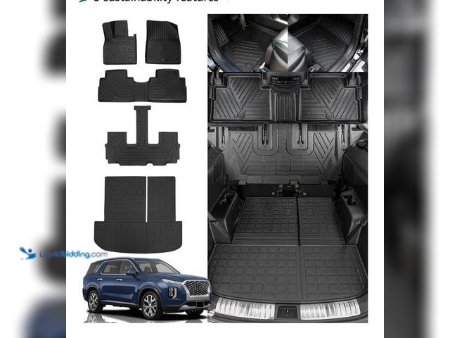 Lot 49-1807076 - Floor Mats Compatible with 2020-2025 Hyundai Palisade Floor Liner Trunk Mat Cargo Mat Cargo Liner Ba...