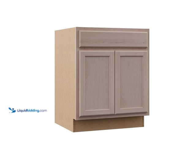 Lot 49-5464166 - Hampton Bay
Recessed Panel 27 in. W x 24 in. D x 34.5 in. H Assembled Base Cabinet in Unfinished (d...