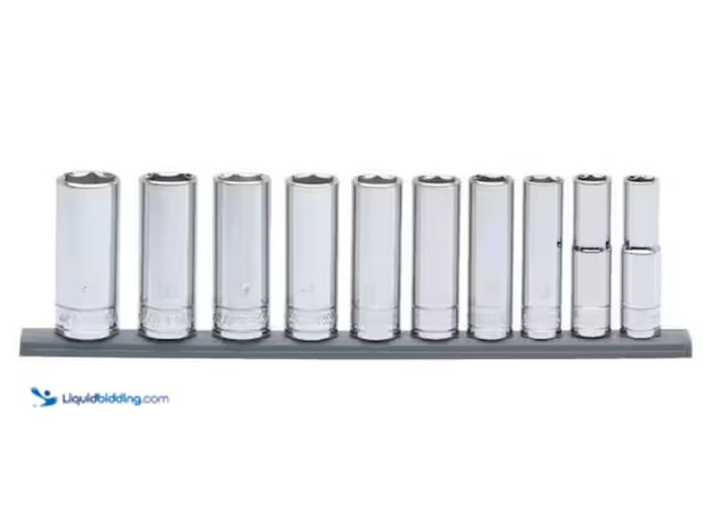 Lot 49-2005699 - (10-Piece) Husky 3/8 in. Drive Deep Metric Socket Set, Model # H3DDPMM10PCSR, Unused.   Ref#SB0724