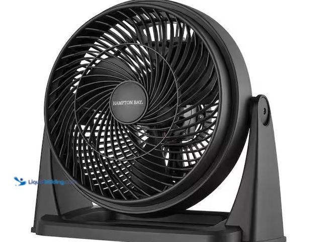 Lot 49-5555477 - Hampton Bay
11 in. 3 Speed Portable Desk Fan in Black, Unused, Works