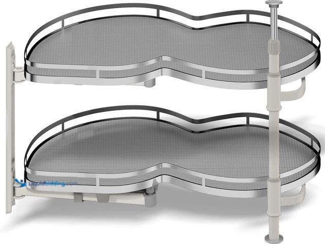 Lot 49-5458874 - Blind Corner Cabinet Pull Out Organizer, Soft Close Swing Left Pull Out Cabinet Organizer 30inch, Co...