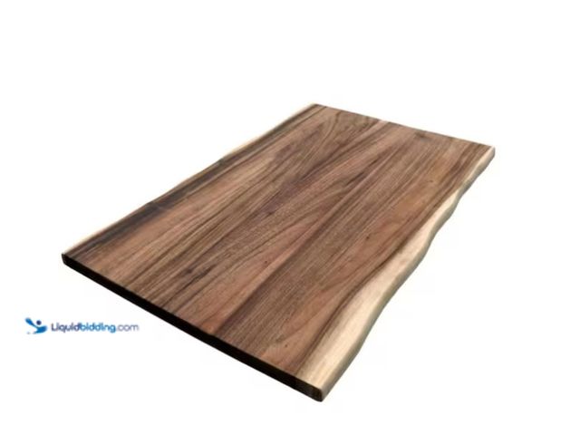 Lot 49-1571160 - HARDWOOD REFLECTIONS 5 ft. L x 30 in. D Unfinished Saman Solid Wood Butcher Block Desktop Countertop...