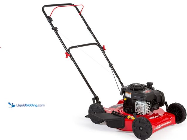 Lot 49-5543021 - Hyper Tough 20" 125cc Gas Powered Walk-Behind Push Lawn Mower with Briggs & Stratton Engine, Red. Us...