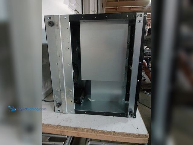 Lot 49-3616819 - 3-Shelf Beverage Cooler - slightly used , has attachments , scuffs and scratches , powers on   Ref#P...