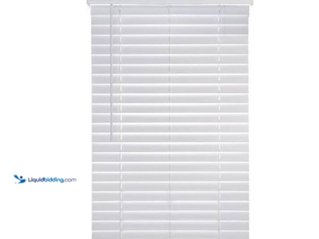 Lot 49-1625681 - Lot of (2) Home Decorators Collection White Cordless Faux Wood Blinds for Windows with 2 in. Slats -...