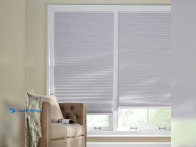 Lot 49-1516599 - Home Decorators Collection Shadow White Cordless Blackout Cellular Shades for Windows - 30.25 in. W ...
