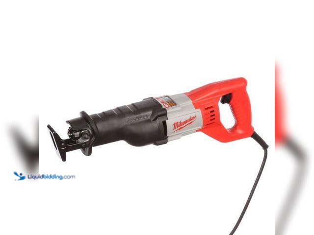 Lot 49-2000706 - Milwaukee 12 Amp SAWZALL Reciprocating Saw with Case, Model # 6519-31, used, scuffs and scratches, s...