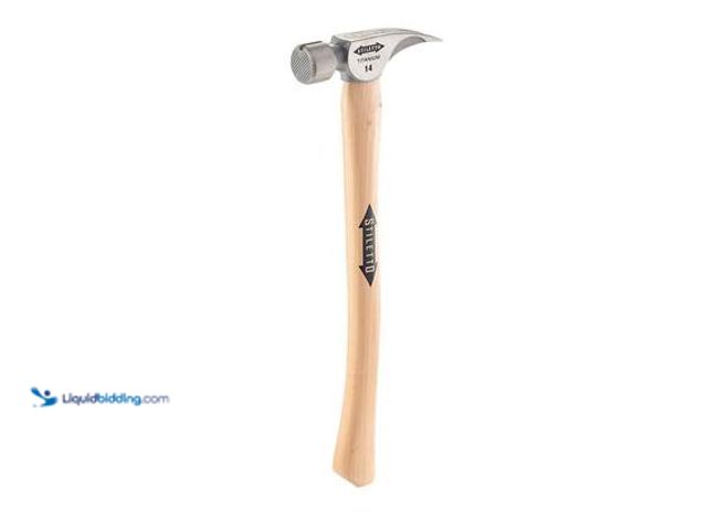 Lot 49-5539676 - Stiletto 14 oz. Titanium Milled Face Hammer with 18 in. Curved Hickory Handle. Model # TI14MC. Unuse...