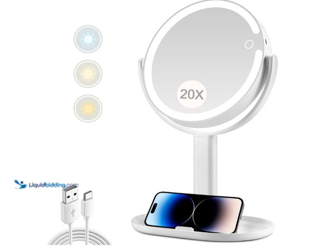 Lot 49-3431881 - MIYADIVA Makeup Mirror with Lights,20X Magnifying Mirror with Light and Touch Switch, Vanity Mirror ...