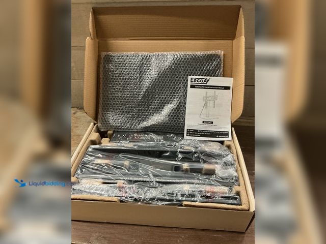 Lot 49-3529167 - Swiveling Tabletop TV Stand with safety straps and 9 adjustable height positions for TVs 40″ to 60″ ...