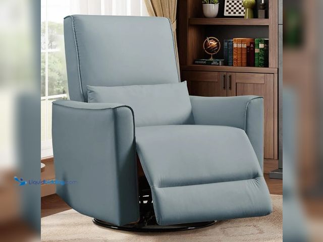 Lot 49-3565434 - Garvee Swivel Rocking Nursery Recliner Chair Rocker Recliner Glider Deep Seat PU Leather Sofa Chair ...