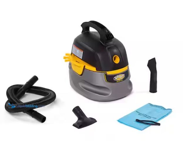 Lot 49-1567792 - Stinger 2.5 Gal. 1.75 Peak HP Small Shop Vacuum Wet Dry Vac with Filter Bag, Hose, Utility and Car N...