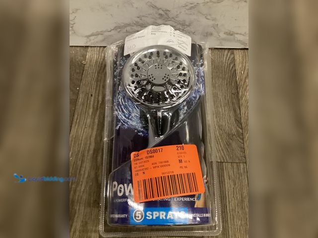 Lot 49-5407557 - Waterpik 5-Spray Wall Mount Handheld Shower Head 1.8 GPM in Chrome. Model # TAV-553E. Unused