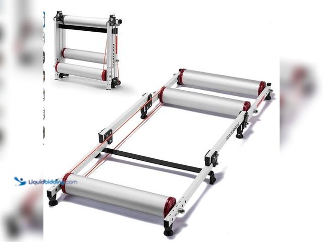 Lot 49-1575704 - ROCKBROS Bike Rollers Adjustable Bike Trainer Stand Foldable Indoor Cycling Bicycle Roller with Resi...