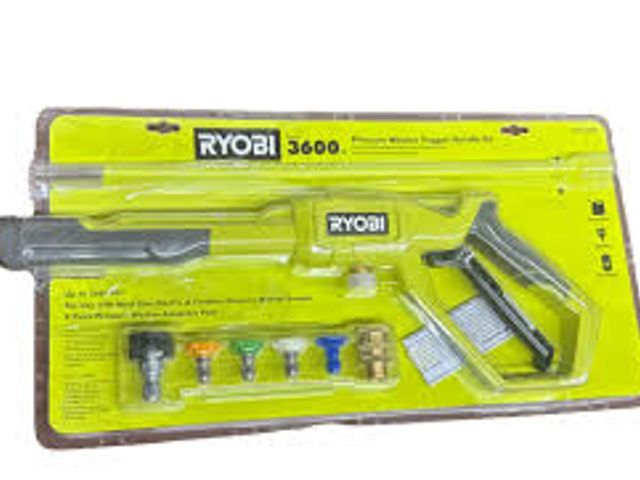 Lot 49-3539942 - RYOBI Pressure Washer Trigger Handle Kit with Quick-Connect Adaptors, Nozzles and Wand for Pressure ...
