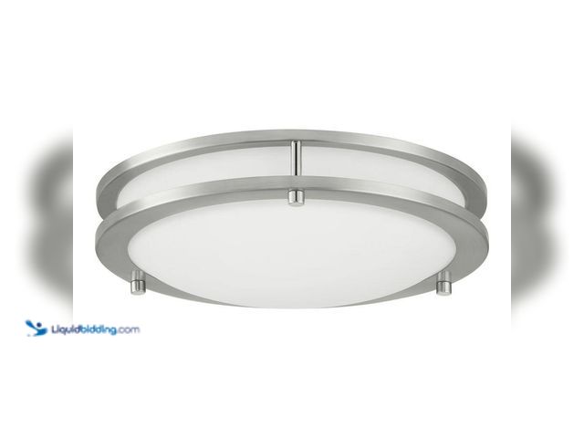 Lot 49-5413119 - Hampton Bay
Flaxmere 12 in. Modern Brushed Nickel 3 CCT Integrated LED Flush Mount for Kitchens or ...