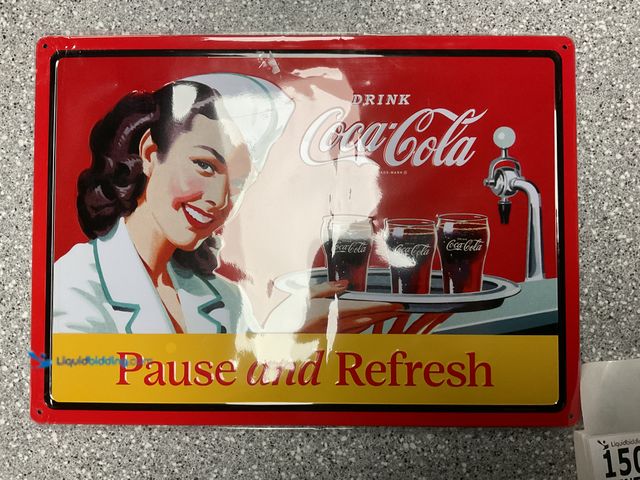Lot 49-1505210 - NEW METAL COLLECTOR SIGNS “COCA-COLA” MEASURES APPROXIMATELY 12IN BY 16IN #COINS1211