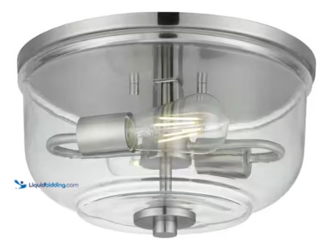 Lot 49-1518277 - Designers Fountain 15 in. 3-Light Oil Rubbed Bronze Ceiling Flush Mount Model # 1257L-ORB-AL, Unused...