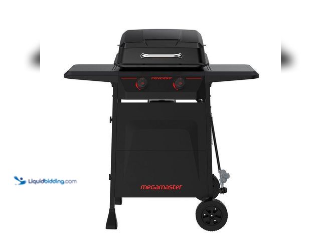 Lot 49-5552945 - Megamaster
2-Burner Propane Gas Grill in Black. Model # 720-1065. Unused with attachments