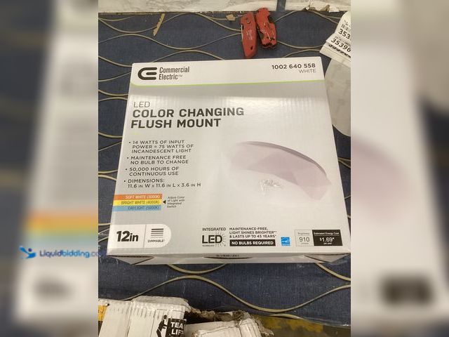 Lot 49-3539660 - 12 in. Diamond Shape Entryway Light 3000K 4000K 5000K LED Flush Mount Ceiling Item is Factory Sealed