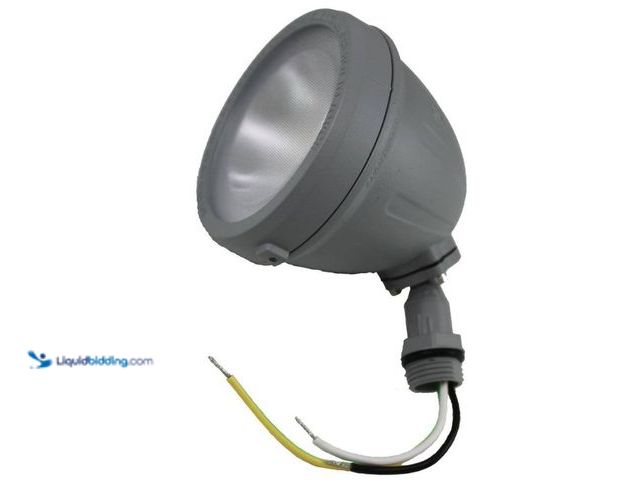 Lot 49-3564507 - QTY 2 - Commercial Electric
14-Watt Hardwired Gray LED Landscape Flood Light Metal Spot Light, 1100...
