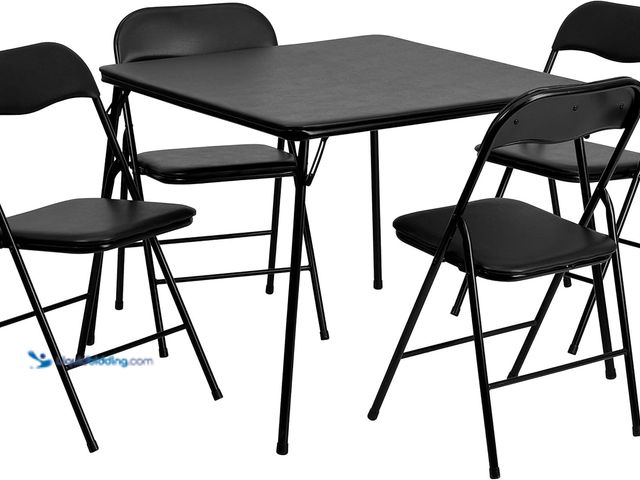 Lot 49-3531087 - Flash Furniture Madison 5-Piece Folding Card Table and Chairs Set, Portable Event Table and Chairs S...