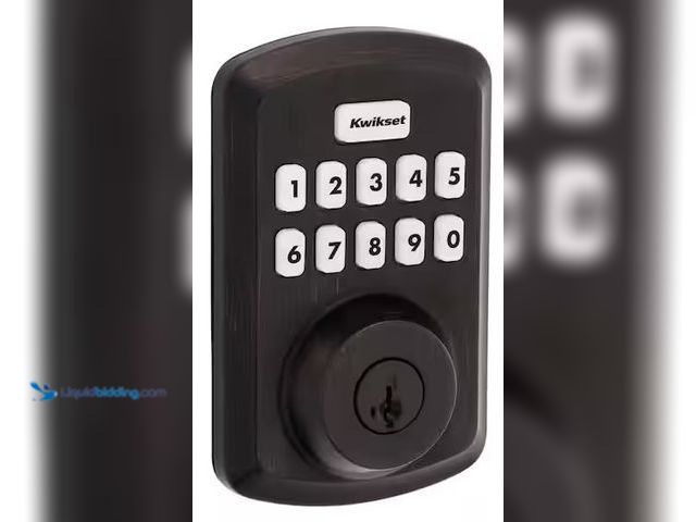 Lot 49-3639323 - Kwikset PowerBolt 250 10-Button Keypad Venetian Bronze Transitional Electronic Deadbolt Door Lock, M...