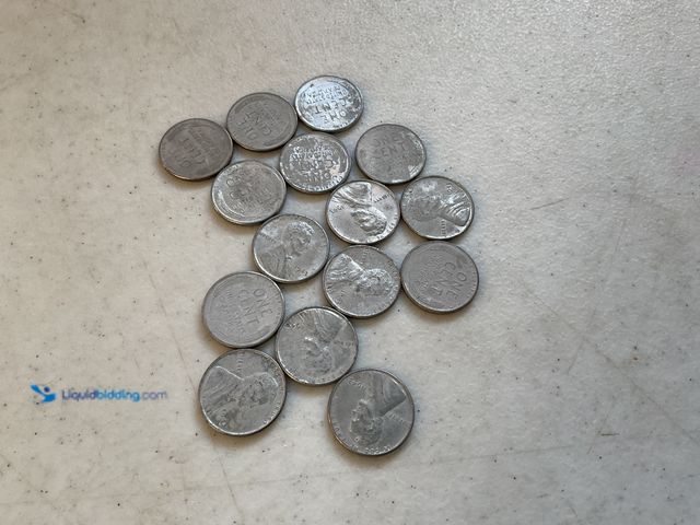 Lot 49-1505416 - LOT OF 15 WARTIME STEEL PENNIES FROM 1943 #COINS0122