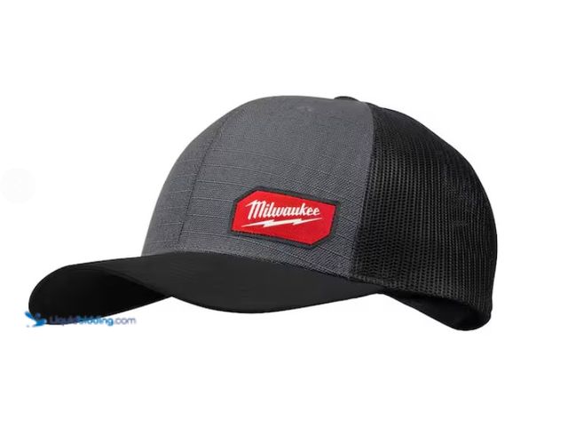Lot 49-1622608 - Lot of (2) Milwaukee Gridiron Gray Adjustable Fit Trucker Hat, Model # 505G, Unused  Ref#LBRELIST