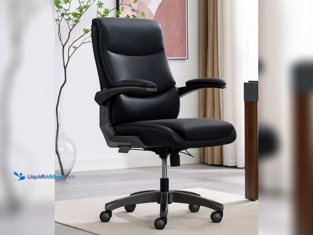 Lot 49-3611856 - La-Z-Boy High Back Height Adjustment and 360 Degree Swivel Office Desk Chair, Black, Model # 1752898...