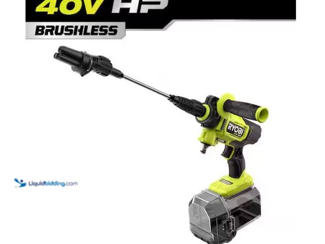 Lot 49-1624481 - RYOBI 40V HP Brushless EZClean 600 PSI 0.7 GPM Cold Water Electric Power Cleaner (Tool-Only) Model #...