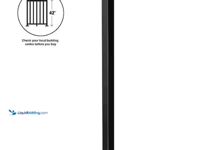 Lot 49-5489165 - PEAK Aluminum Railing 42 in. H x 4 in. W Black Aluminum Deck Railing Stair Post. Model # 50051. New