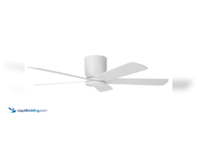 Lot 49-5546377 - Home Decorators Collection Britton 52 in. Integrated LED Indoor Matte White Ceiling Fan with Light K...