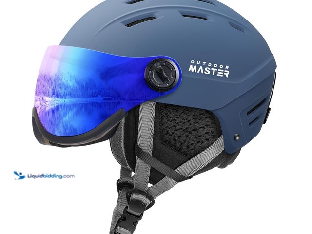 Lot 49-3433511 - OutdoorMaster Snowboard Helmet with Ski Goggles, 2-in-1 Ski Helmet and Detachable Visor, Protective ...