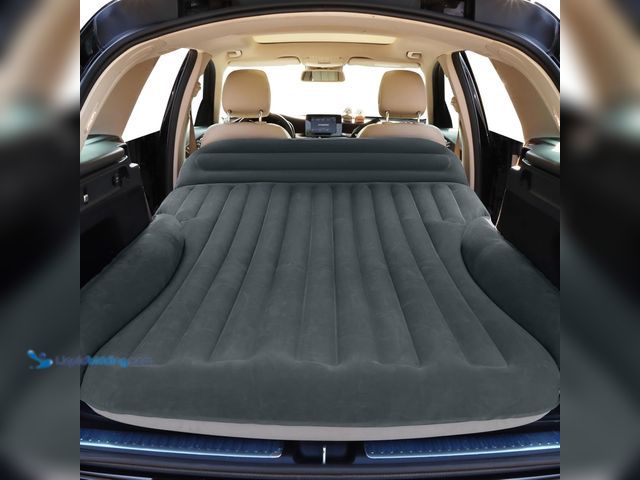 Lot 49-5538875 - Ciremiv SUV Air Mattress, Double-Sided Thick Flocked Car Air Mattress with Built-in Pump & Pillow, C...