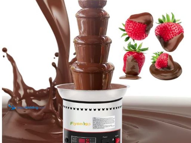 Lot 49-5436508 - Commercial Chocolate Fountain 4 Tiers 7Lbs Large Chocolate Waterfall Stainless Steel Chocolate Heati...