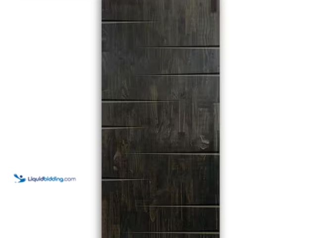 Lot 49-5422564 - CALHOME
36 in. x 96 in. Charcoal Black Stained Pine Wood Modern Interior Sliding Barn Door with Har...