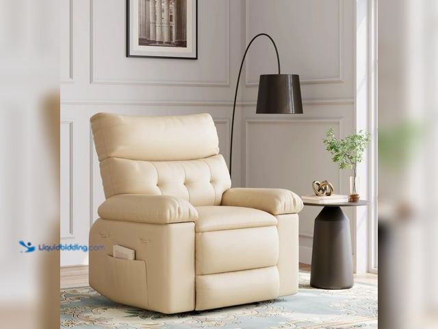 Lot 49-3532226 - Garvee Oversized Recliner Chair - PU Leather Large Manual Recliner for Adults, Ultimate Comfort Lazy...