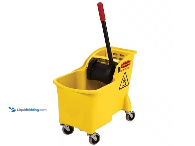 Lot 49-5573427 - Rubbermaid Commercial Products
31 Qt. Tandem Mop Bucket, Unused with attachments