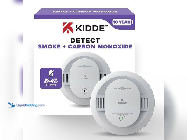 Lot 49-5414644 - 10-Year Battery Powered Smoke and Carbon Monoxide Detector with Alarm LED Warning Lights 21031514 Mo...