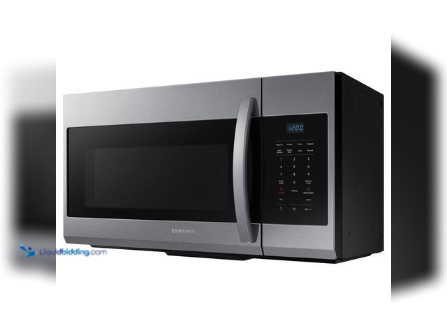 Lot 49-5512792 - Samsung 30 in. 1.7 cu. ft. 1000 W Fingerprint Resistant Stainless Steel Over-the-Range Microwave. Mo...