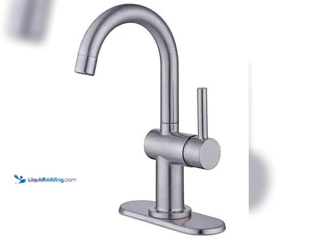 Lot 49-5460977 - Glacier Bay
Dorind Single Hole Single-Handle Deck Mount High-Arc Bathroom Faucet in Brushed Nickel ...