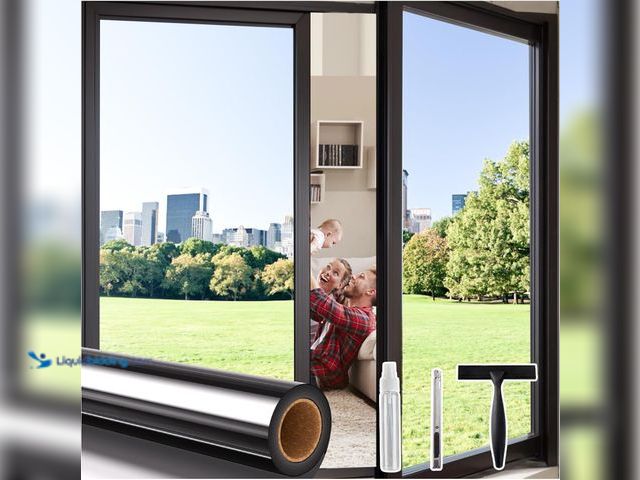 Lot 49-5450676 - Coavas One Way Privacy Window Film,Daytime Window Tint for Home, Reflective Mirror Glass Window Film...