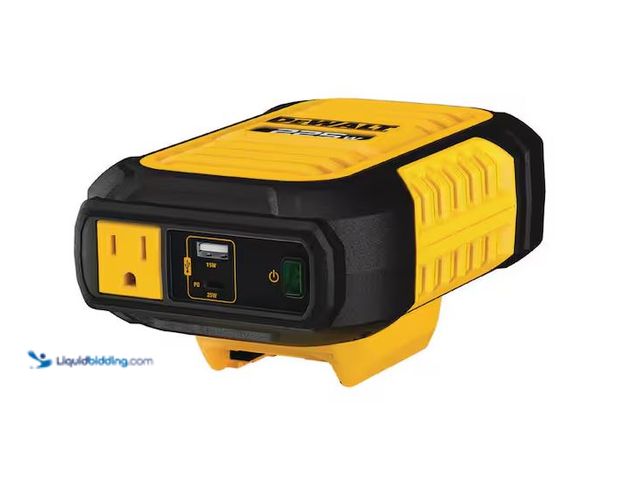 Lot 49-3600204 - DEWALT 2-Way 225-Watt Power Inverter Compatible with 20-Volt XR 5 AH Lithium-Ion Battery (Not Includ...