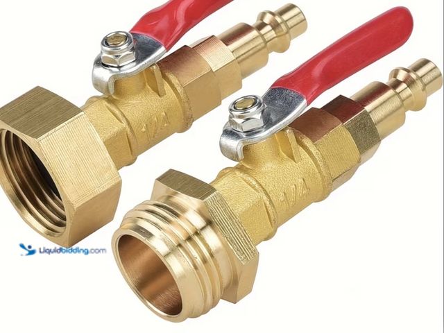 Lot 49-1975726 - New RV Winterize Blowout Adapter with 1/4" Quick Connect Plug And 3/4" Garden Water Hose Threading